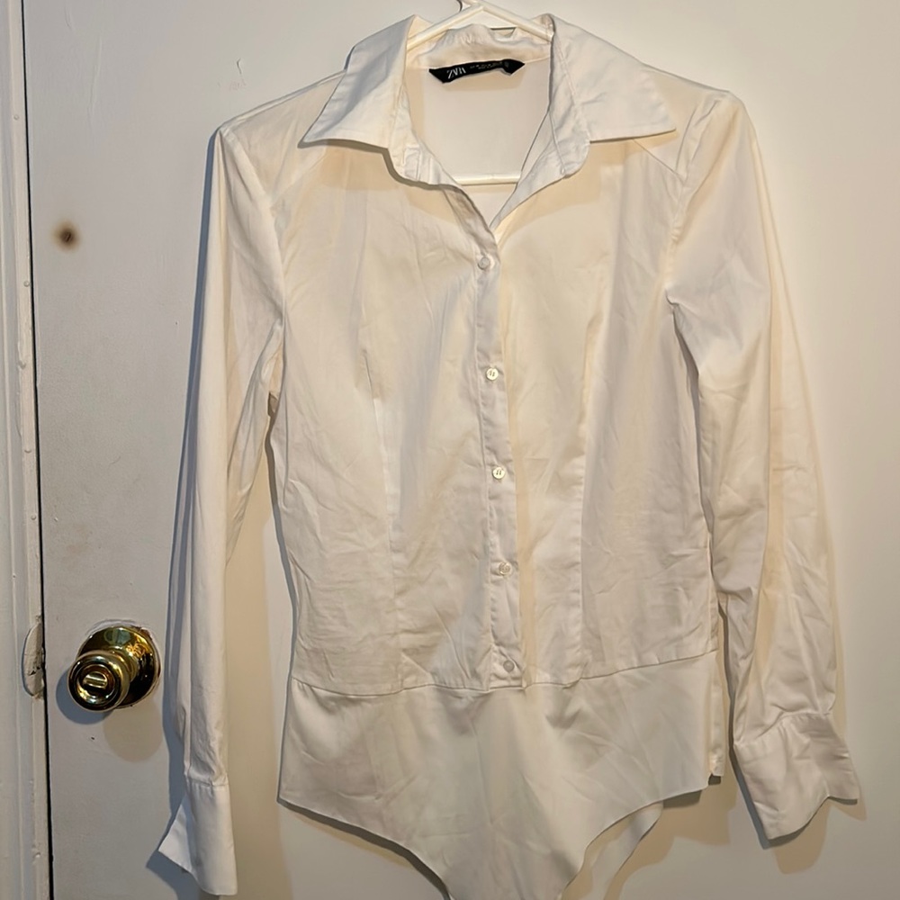 Zara button up bodysuit